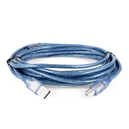Unique Bargains High Speed Scanner USB 2.0 Type A Male to B Male M/M Cable 5 Meters 16Ft