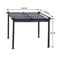 thumbnail image 6 of Unique Choice 10 x 10 Ft Outdoor Patio Retractable Aluminum Pergola, Gray Color, 6 of 9