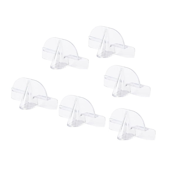 6pcs Glasses Holder Wall Mount Clear Adhesive Storage Solution For Home Office And Vehicle Interiors