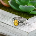 thumbnail image 4 of Gem Stone King 1.30 Ct Oval Yellow Citrine 925 Sterling Silver Ring (Size 9), 4 of 4