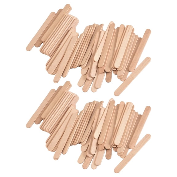 [Pack of 100] 3.6 Inch Multipurpose Wooden Sticks for Crafts, Ice Cream, Waxing, Hair Removal, Wooden Sticks for Tongue Depressors