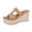 Beige, variant on Womens Woven Wedge Sandals Hollow Out Buckle Strappy Espadrilles Plus Size Casual Summer Beach Slippers Trendy