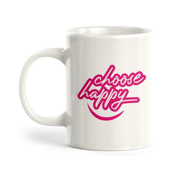 Choose Happy 11oz Plastic Coffee Mug