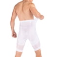 thumbnail image 4 of Men's Hi-waist Slimming Tummy Abs Shaper with Boxer Brief Thigh Slimmer Workout Stretch Shapewear Shorts White, 4 of 8