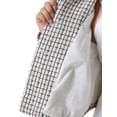 thumbnail image 6 of Agnes Orinda Plus Size Plaid Tweed Blazer for Women Collarless Long Sleeve Open Front Work Short Jacket 4X White, 6 of 7