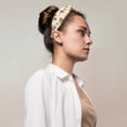 thumbnail image 3 of Diademas con nudo floral, antideslizantes, accesorios para el cabello de 2,36 pulgadas de ancho, diademas marrones para mujer, 3 of 8