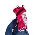 thumbnail image 4 of ZSQDM Adult Halloween Party Tricky Funny Head Cover Crochet Yarn Hat Crochet Hat The Perfect Addition To Your Everyday Winter Wardrobe beanies Hat with Fan Bomber Hats Shot Bottles with Caps, 4 of 5