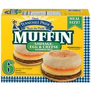 Tennessee Pride: Sausage Egg & Cheese 6 Ct Muffin Sandwiches, 25.14 oz