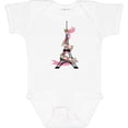 thumbnail image 3 of Inktastic Eiffel Tower in Paris with Flowers and Pink Banner Boys or Girls Baby Bodysuit, 3 of 5