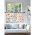 thumbnail image 4 of Sheer Curtains 54 Inch Length 2 Panels Set for Kitchen, Fall Leaf Semi Sheer Curtains for Windows, Retro Autumn Tree Branch Ombre Orange Voile Window Treatments Rod Pocket Curtain, 4 of 7