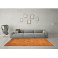 thumbnail image 3 of Ahgly Company Indoor Round Abstract Orange Modern Area Rugs, 5' Round, 3 of 4