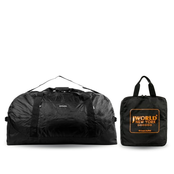 J World 40'' Lawrence Foldable Travel Duffel, Black