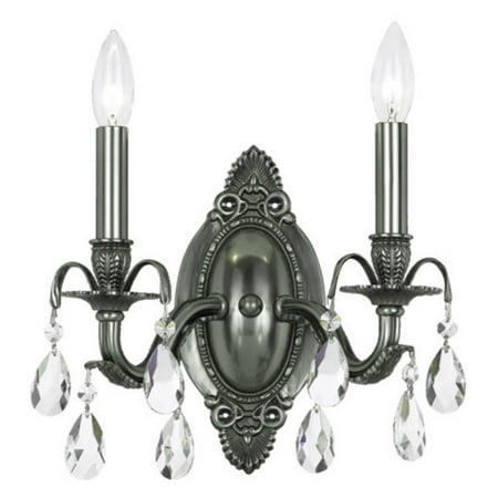 

Crystorama 5562-PW-CL-MWP Dawson Crystal Sconce - 10.5W in. - Pewter