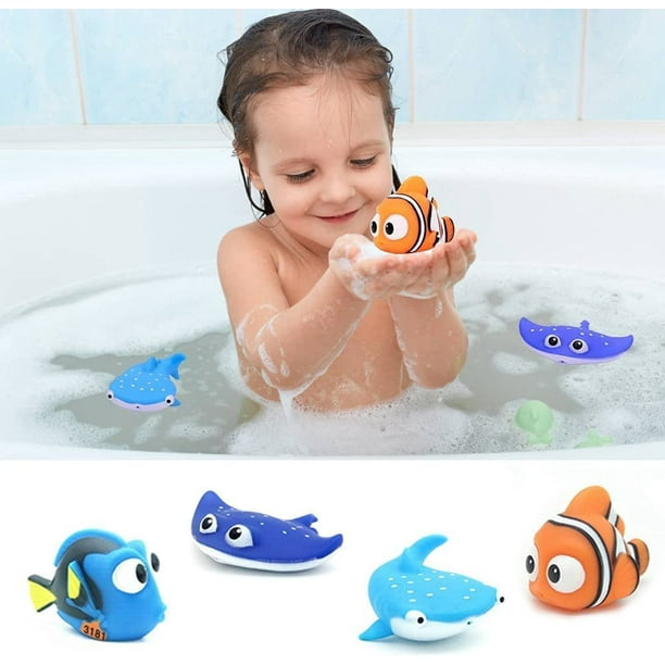 Juguetes de ducha para ninos juguetes de bano para bebes juguetes de agua para baneras juguetes de 4 piezas para piscinas infantiles para ninos pequenos fiestas de cumpleanos juego de verano ac