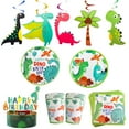 thumbnail image 6 of Walbest 1 Set Disposable Tableware Cartoon Dinosaur Pattern Convenient Paper Parties Tablecloth Kitchenware for Wedding, 6 of 7