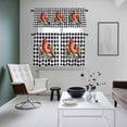 thumbnail image 4 of Christmas Cardinal Bird Kitchen Curtains Sets for Windows 36 Inch Length, White Black Plaid Pine Branch Snow Rod Pocket Window Treatments Tier Curtains and Valances Set for Bedroom/Bathroom, 4 of 8