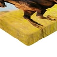 thumbnail image 2 of Ambesonne Horses Fitted Sheet, Meadow Mystery Horse, Queen Size, Yellow Brown Blue, 2 of 3