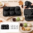 thumbnail image 2 of 6-Cavity Autumn Harvest Mousse Silicone Mold, Pumpkin Maple Leaf Acorn Design for Fall Baking Chocolate Soap and Candle, Baking Tool, 2 of 9