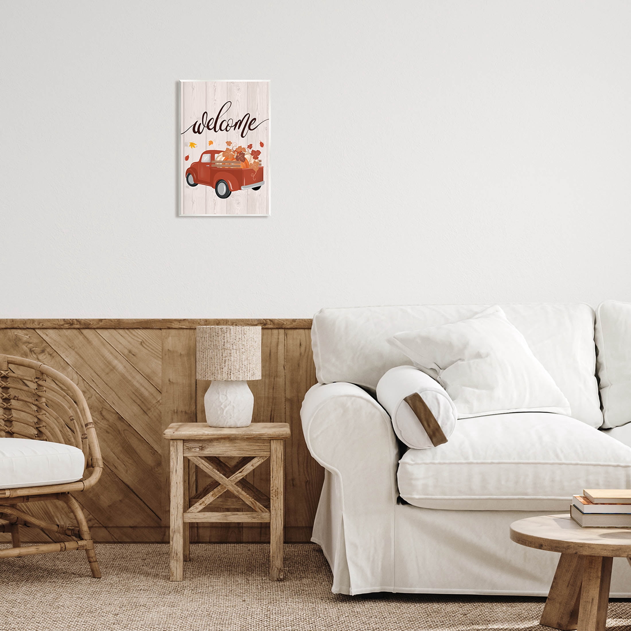 Country Pumpkin Harvest Welcome Holiday Graphic Art Unframed Art Print Wall Art