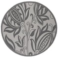 thumbnail image 2 of Safavieh Courtyard Bryanna Floral Indoor/Outdoor Area Rug, Light Gray/Anthracite, 6'7" x 6'7" Round, 2 of 8