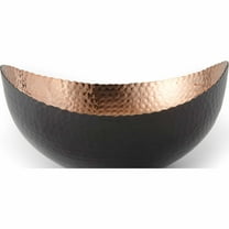 Fashion Large Black/Copper-Plated Eclipse Bowl (10 X 9.75) Made In India -Jewelry By Sweet Pea