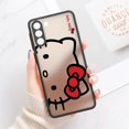 thumbnail image 3 of Funda para teléfono Samsung Galaxy S23, S22 Ultra, S20, S21 FE Plus, S10 Lite, S9, S8, funda transparente mate, Hello Kitty, lindo gato, 3 of 5