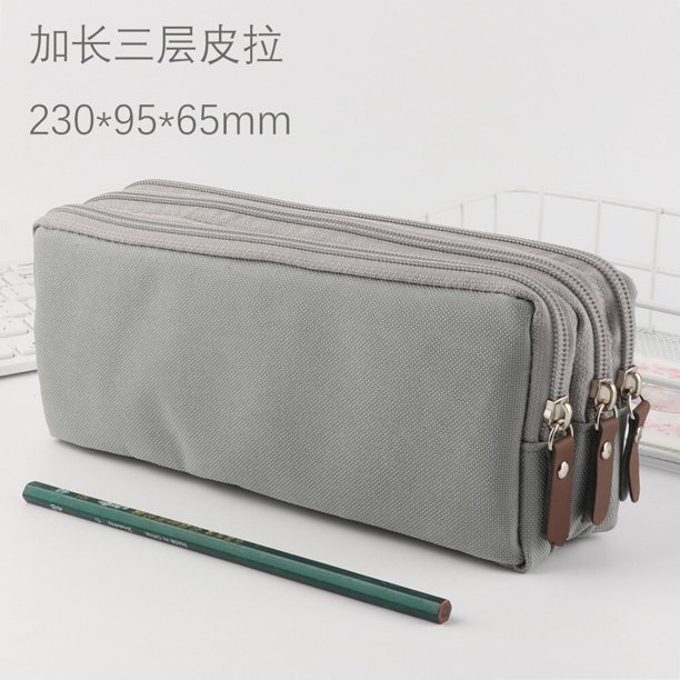 Estuche de lápices con 3 cremalleras, suministros escolares, Estuche escolar, papelería coreana, gran capacidad