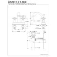 thumbnail image 4 of Kingston Brass KS7611BX 4 in. Centerset Bathroom Faucet, Polished Chrome, 4 of 4