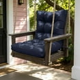 thumbnail image 6 of Kimunuk Outdoor Chair Cushions Set of 2, 42 x 21 x 5 in Non Slip Porch Swing Cushion Seat Back Cushions with Ties for Indoor Patio Rocking Chair, Navy Blue, 6 of 8