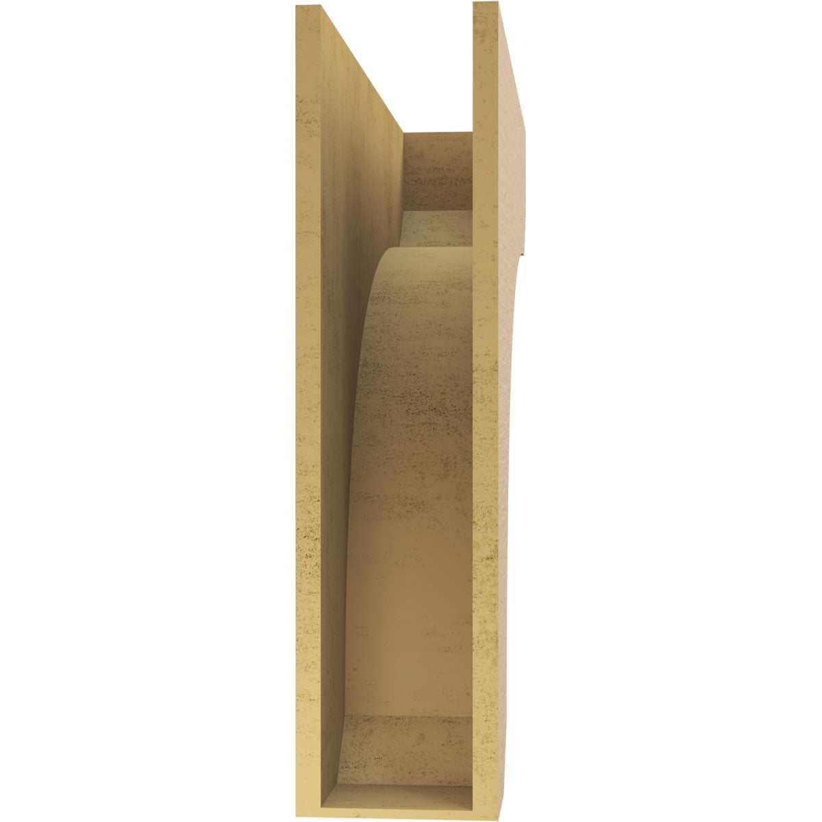 8"W x 32"D x 32"H Thin Legacy Rough Cedar Woodgrain TimberThane Corbel, Primed Tan