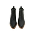 thumbnail image 2 of Wooden Heel Short Chelsea Ankle Boots (Black, 6), 2 of 4