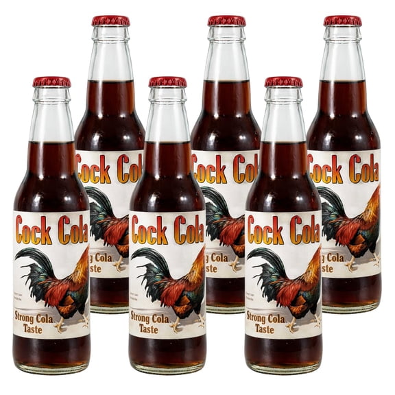 Rocket Fizz Cock Cola Soda Flavor | Cane Sugar | Craft Soda Pop Drinks | 12 oz in Glass Bottle (6 Pack)