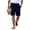 hgg194-Navy, variant on Men's Shorts Fashion Casual Cotton Hemp Drawstring Solid Color Beach Shorts Pants Casual,