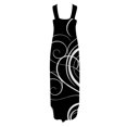 thumbnail image 3 of Robes Grande Taille pour Femmes Rondes Design d'Été Robe Décontractée Sans Manches Col en V Longue Robe de Soirée pour Femmes Élégante et Élégante en Solde, 3 of 5
