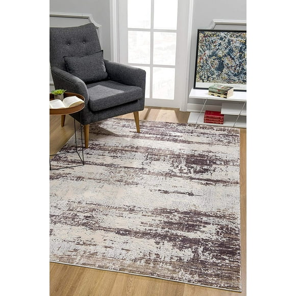 eRug Outlet Modern Abstract Area Rug Purple