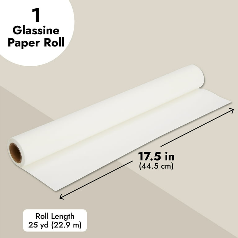 Glassine Paper Roll for Artwork, Transparent Paper Protection for Drawings,  Crafts, Documents, Photos, Projects, and Baked Goods, Classroom Supplies