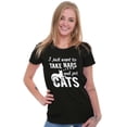 thumbnail image 4 of Take Naps and Pet Cats Funny Cute Womens Fitted Plus Size Graphic Tee Brisco Brands 2X, 4 of 5