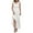 DT-White, variant on Women's Asymmetric Hem Maxi Dress-Sleeveless-Fit & Flare-Rayon-for Beach Vacation/Summer Party-Flowy Asymmetric