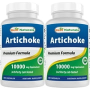 2 Pack Best Naturals Artichoke Extract 500 mg 180 Capsules | Standardized to Contain 5% Total caffeoylquinic acids