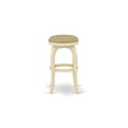 thumbnail image 4 of Home Square 30" Wood Swivel Backless Bar Stool in Linen White - Set of 3, 4 of 5