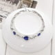 thumbnail image 2 of Fiudx Brazalete de Corazón de Cristal, Elegante Pulsera de Diamantes de Imitación Azules, Elegante Tobillera de Aleación, Accesorio de Moda para Mujer, Idea de Regalo Perfecta, Pieza de Joyería Colec, 2 of 3