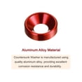thumbnail image 4 of Uxcell 20pcs Arandela Avellanada M5 Arandelas de Acabado de Aleación de Aluminio Anodizado, Rojo, 4 of 6