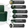 thumbnail image 6 of Zenna Home Simply Fit 4-Piece Steps Stretch Recliner Slipcover, Spruce, 6 of 6