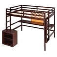 thumbnail image 6 of Harper & Bright Designs Twin Size Loft Bed with Desk and Storage Cabinet, Wooden Twin Loft Bed with Writing Board for Boys Girls, Gray, 6 of 13