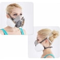 thumbnail image 5 of Respirador de media cara, máscara protectora de doble capa, gafas protectoras, filtros montados, máscara respiratoria reutilizable (A), 5 of 5