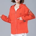 thumbnail image 3 of Pounoo Plus Size UPF 50+ Sun Protection Jackets for Women Thin Hooded Cooling Long Sleeve Shirt with Pockets Hiking Outdoor Tops Gift, 3 of 9