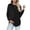 Black, variant on Mlzmgr Sweaters for Women Long Sleeve Loose Fitted Ribbed Knitted Crew Neck Cotton Knit Casual Going out Shirts