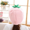 thumbnail image 2 of Billuyoard Soft Strawberry Hat Cosplay Headgear Photo Props for Holiday New Year Party  Kits de decoración para fiestas Rosa 28x35cm, 2 of 5