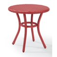 thumbnail image 3 of Crosley Furniture Palme Port en Osier Patio Table Ronde en Rouge, 3 of 6