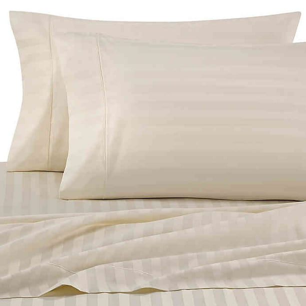 Wamsutta Damask Stripe 500-Thread-Count PimaCott Twin Sheet Set in